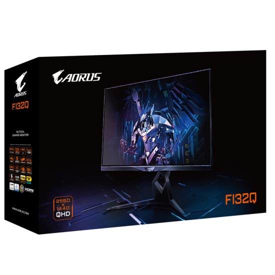 Monitor led gaming 32 pulgadas gigabyte aorus fi32q - ek negro ips -  2k -  2 x hdmi -  1 x dp -  2 x usb tipo a - 1 x usb tipo