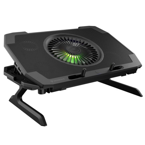 Base refrigeradora genesis oxid 850 rgb para portatil 15.6 pulgadas - 17.3 pulgadas usb