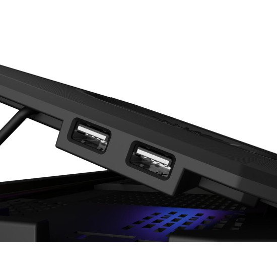 Base refrigeradora genesis oxid 850 rgb para portatil 15.6 pulgadas - 17.3 pulgadas usb