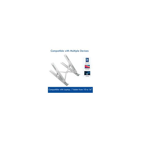Soporte de mesa plegable de viaje ewent ew1266 para ordenador portatil 10 - 15.6 pulgadas aleacion de aluminio