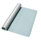 Phoenix matepad alfrombrilla escritorio ratón pu 80 x 40 cm antideslizante impermeable materíal simil cuero azul - gris