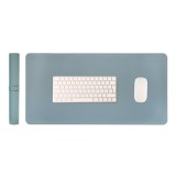 Phoenix matepad alfrombrilla escritorio ratón pu 80 x 40 cm antideslizante impermeable materíal simil cuero azul - gris