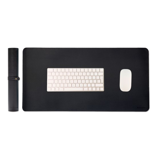 Phoenix matepad alfrombrilla ratón pu 80 x 40 cm antideslizante impermeable materíal simil cuero negra