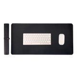 Phoenix matepad alfrombrilla ratón pu 80 x 40 cm antideslizante impermeable materíal simil cuero negra