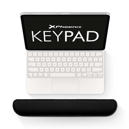 Phoenix keypad reposamuñecas ergonómico espuma con memoria alta densidad negro