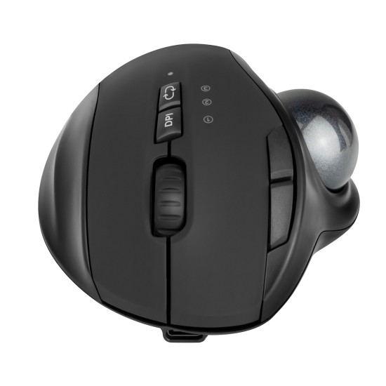 Ratón inalambrico phoenix ergo t1 ergonomico trackball batería recargable multidispositivo