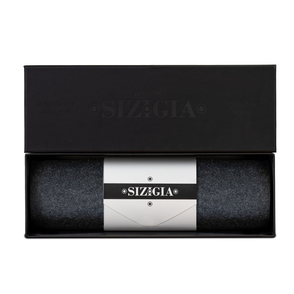 Phoenix sizigia alfombrilla premium de fieltro para escritorio gris oscuro l