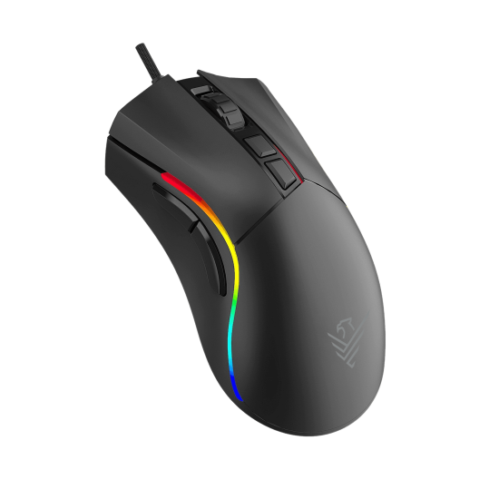 Ratón gaming phoenix void 12000 dpi de alto rendimiento negro rgb usb