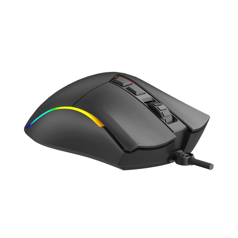 Ratón gaming phoenix void 12000 dpi de alto rendimiento negro rgb usb