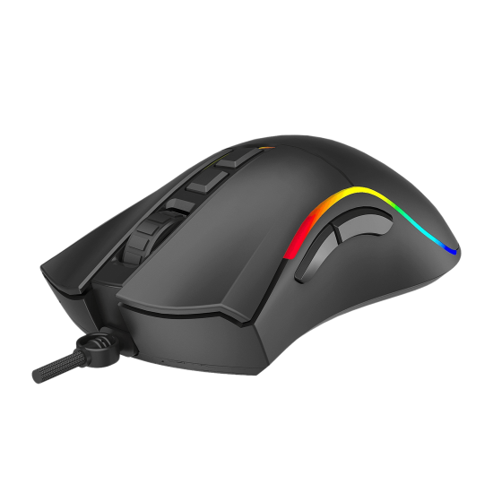 Ratón gaming phoenix void 12000 dpi de alto rendimiento negro rgb usb