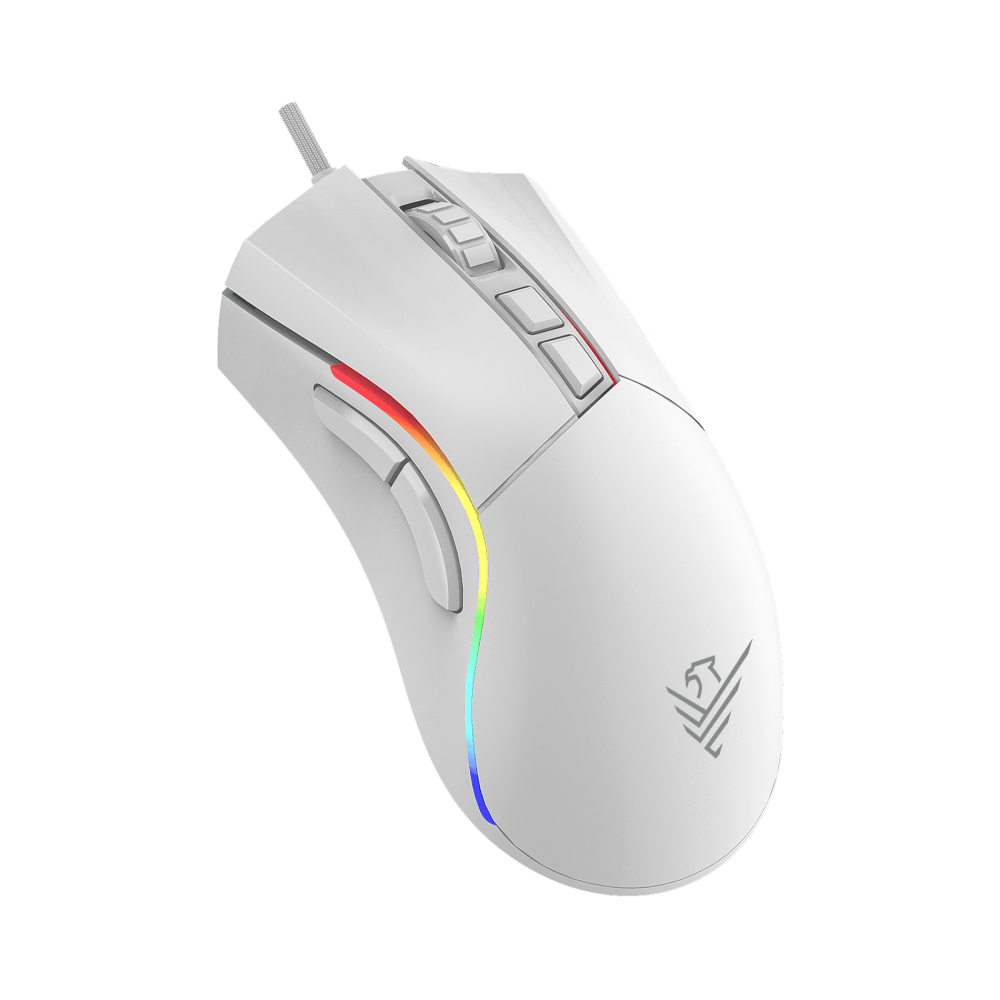 Ratón phoenix gaming void 12000 dpi de alto rendimiento blanco rgb usb configurable