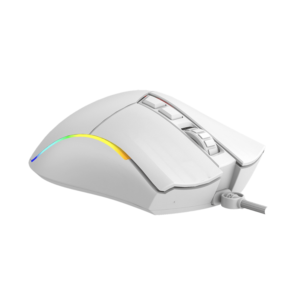 Ratón phoenix gaming void 12000 dpi de alto rendimiento blanco rgb usb configurable