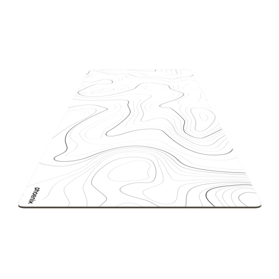 Alfombrilla phoenix stratos para ratón escritorio blanca 90 x 40 cm con base de corcho y superficie cuero pu