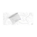 Alfombrilla phoenix stratos para ratón escritorio blanca 90 x 40 cm con base de corcho y superficie cuero pu