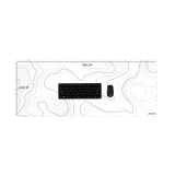 Alfombrilla phoenix stratos para ratón escritorio blanca 90 x 40 cm con base de corcho y superficie cuero pu