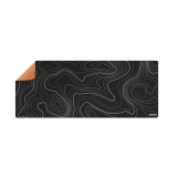 Alfombrilla phoenix stratos para ratón escritorio negra 90 x 40 cm con base de corcho y superficie cuero pu