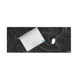 Alfombrilla phoenix stratos para ratón escritorio negra 90 x 40 cm con base de corcho y superficie cuero pu