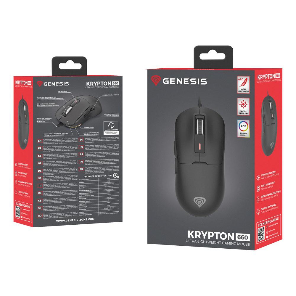 Raton gaming genesis krypton 660 negro