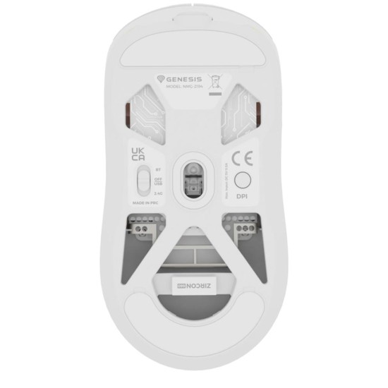 Raton inalambrico gaming genesis zircon 660 pro blanco