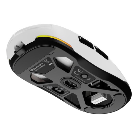 Raton inalambrico gaming genesis zircon 660 blanco