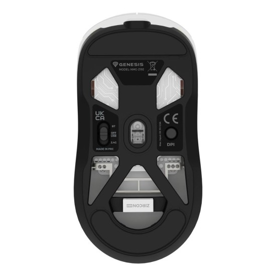 Raton inalambrico gaming genesis zircon 660 blanco