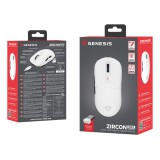 Raton inalambrico gaming genesis zircon 660 blanco