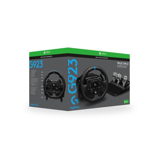 Volante y pedales logitech g923 para xbox y pc