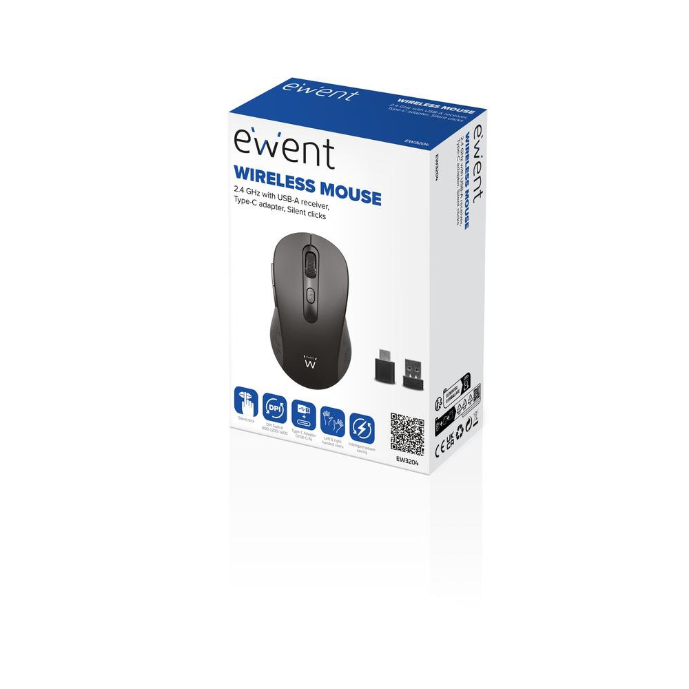 Raton inalambrico ewent ew3204 negro