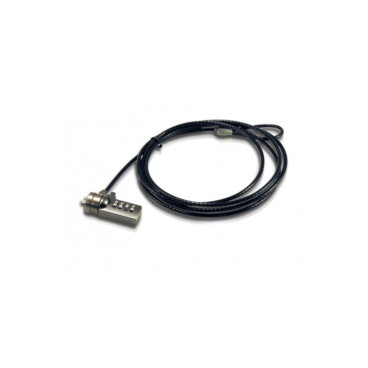 Cable de seguridad coneptronic para portatiles 1.8m combinacion