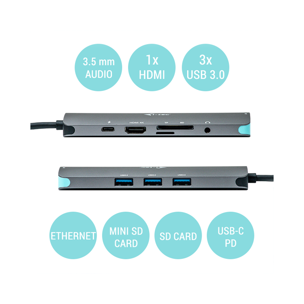 Nano docking station i - tec usb - c 4k con lan y power delivery 100w