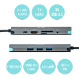 Nano docking station i - tec usb - c 4k con lan y power delivery 100w