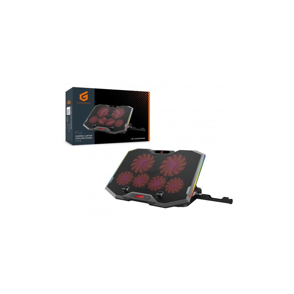 Soporte - base de refrigeracion conceptronic thyia01b para portatiles hasta 17 pulgadas 6 ventiladores