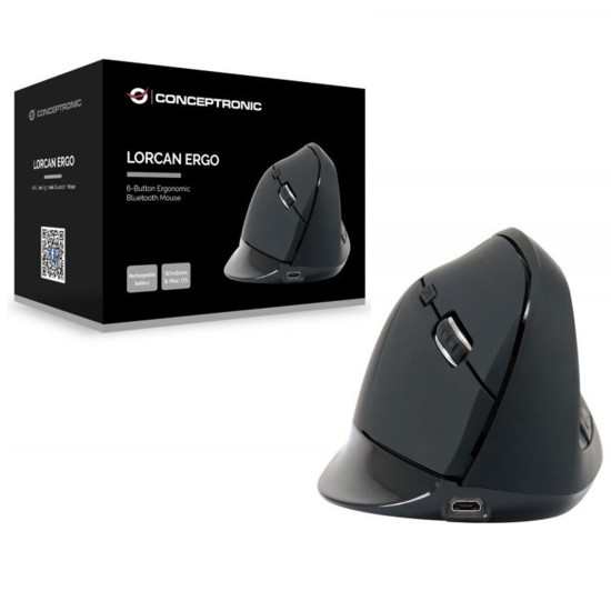 Mouse raton conceptronic lorcan03 bluetooh 5.2 6 botonos - 1600 dpi