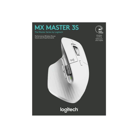 Mouse raton logitech mx master 3s wireless inalambrico 8000dpi gris palido