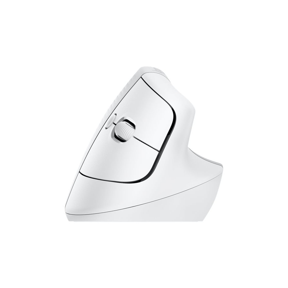 Mouse raton vertical logitech lift para mac 6 botones 4000 dpi wireless inalambrico blanco hueso