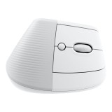 Mouse raton vertical logitech lift para mac 6 botones 4000 dpi wireless inalambrico blanco hueso