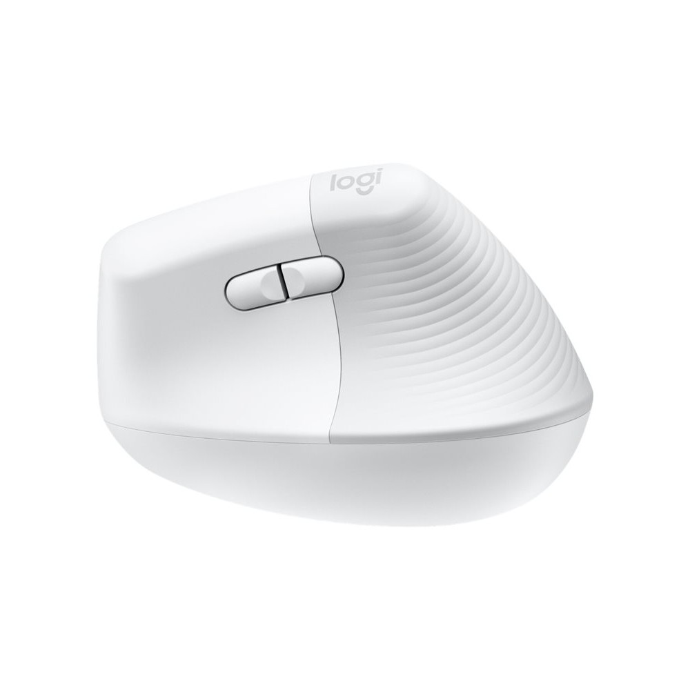 Mouse raton vertical logitech lift para mac 6 botones 4000 dpi wireless inalambrico blanco hueso