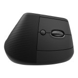 Mouse raton vertical logitech lift for business 6 botones 4000 dpi wireless inalambrico grafito