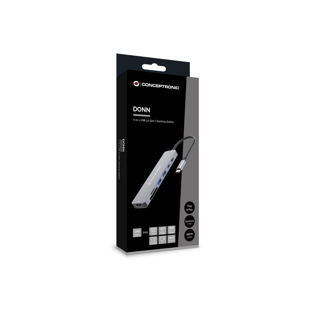 Docking station conceptronic donn28g usb tipo c 7 en 1