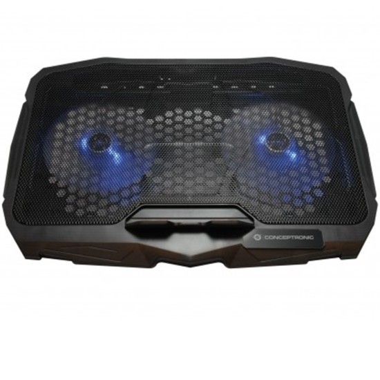 Soporte - base de refrigeracion conceptronic thana07b para portatiles hasta 15.6 pulgadas ventiladores 125mm x2