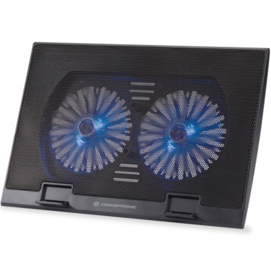 Base refrigeracion conceptronic para portatiles 2 ventiladores 125mm hasta 17 pulgadas