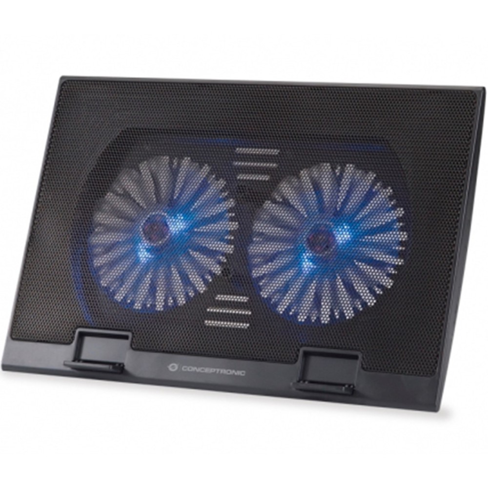 Base refrigeracion conceptronic para portatiles 2 ventiladores 125mm hasta 17 pulgadas