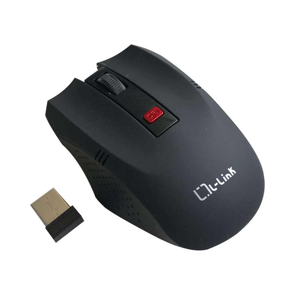 Raton optico inalambrico l - link negro