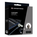Cable seguridad conceptronic nano por llave para portatiles 1.8m