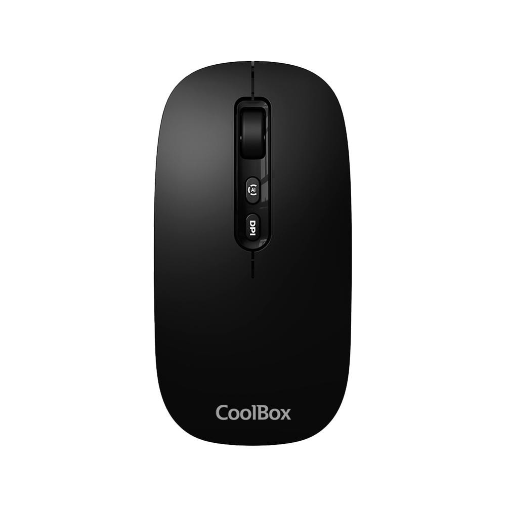 Mouse raton coolbox ia w02 negro 1600 dpi inalambrico rf+bt