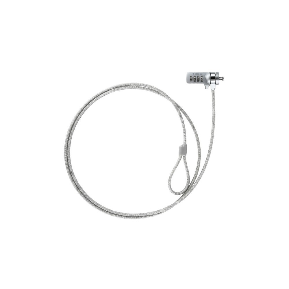 Cable seguridad tooq combinacion 1.5m ranura kensington