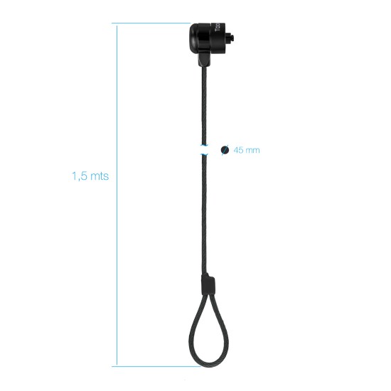 Cable tooq seguridad con llave para portatiles 1.5m
