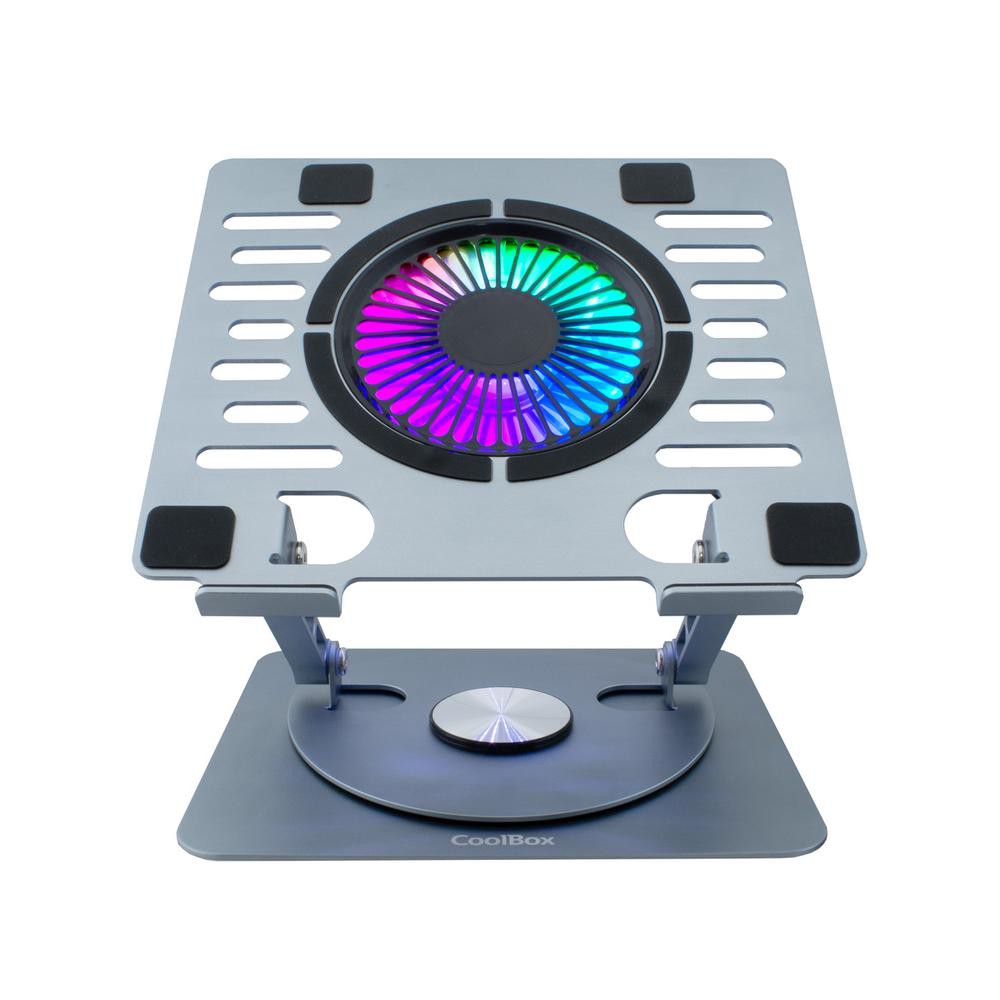 Soporte - base refrigeracion para portatil coolbox coolair 1vrgb ajustable haste 17 pulgadas