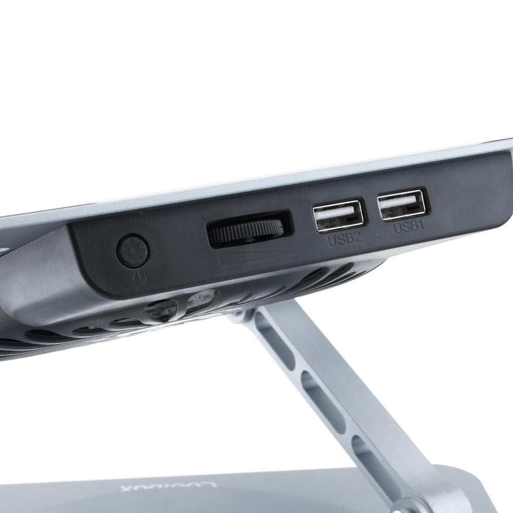 Soporte - base refrigeracion para portatil coolbox coolair 1vrgb ajustable haste 17 pulgadas