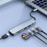 Minidock coolbox c61 aluminio usb - c a hdmi 4k - 2xusb - a - usb - c pd - sd - microsd pc - mac - consolas